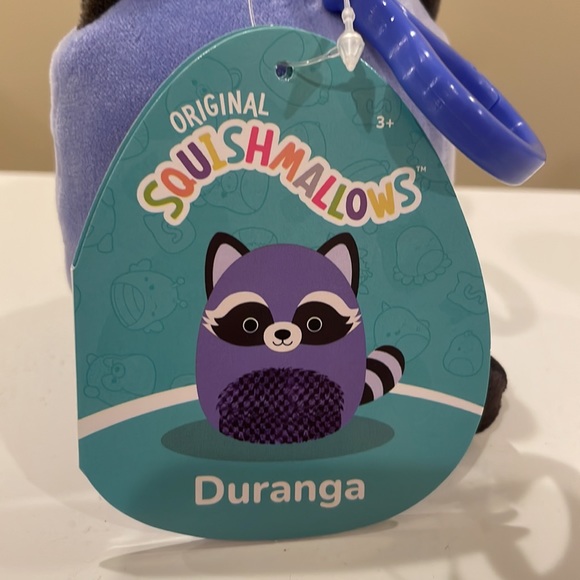 NWT 3.5” Duranga the Raccoon Squishmallow Clip - Picture 3 of 4